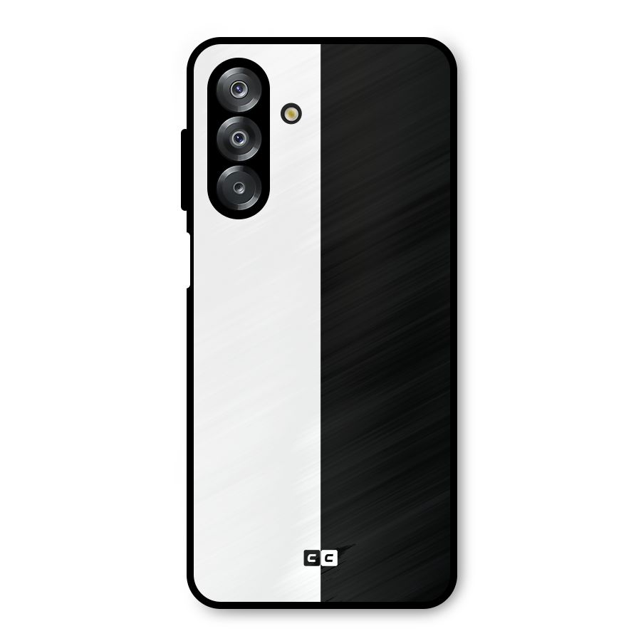 Simple Black White Metal Back Case for Galaxy A26