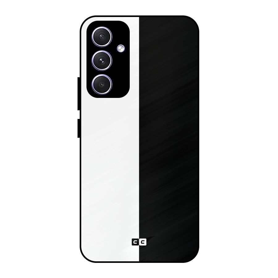 Simple Black White Metal Back Case for Galaxy A54