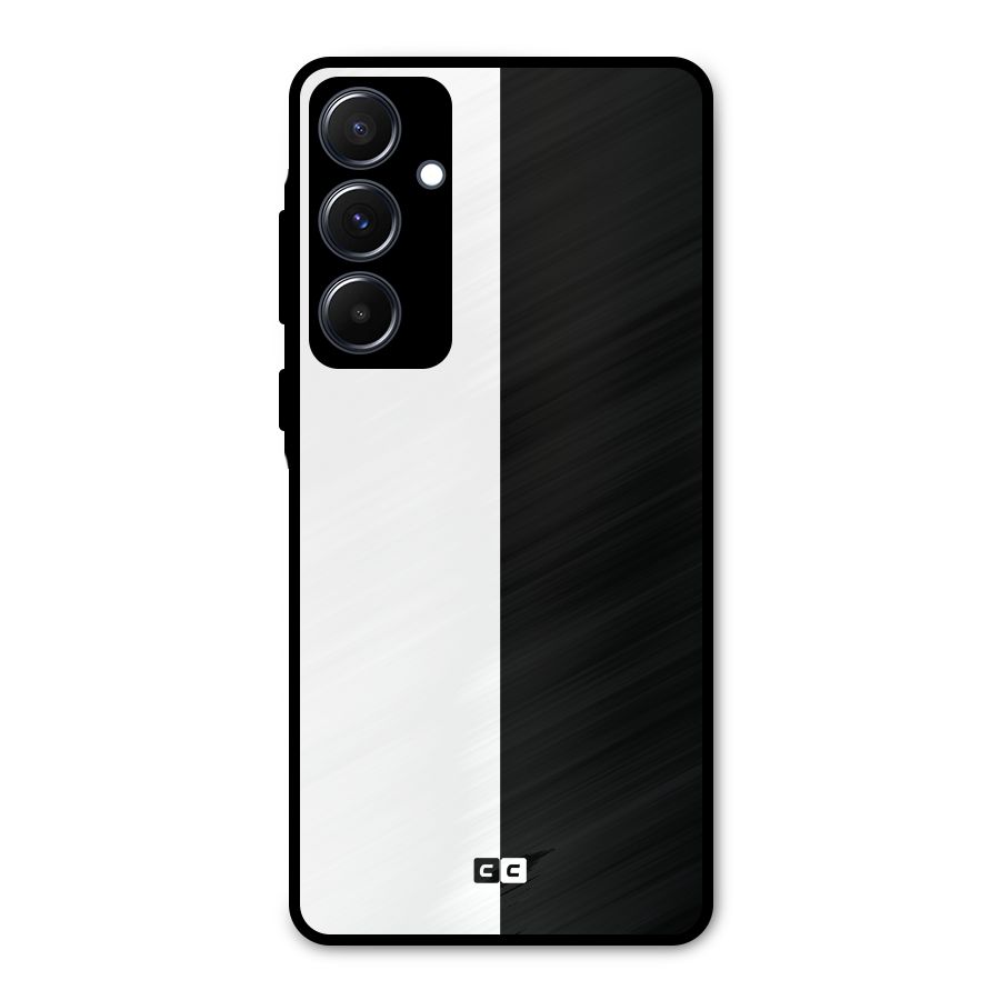 Simple Black White Metal Back Case for Galaxy A55