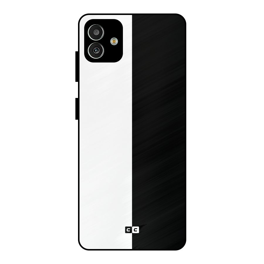 Simple Black White Metal Back Case for Galaxy M13 5G