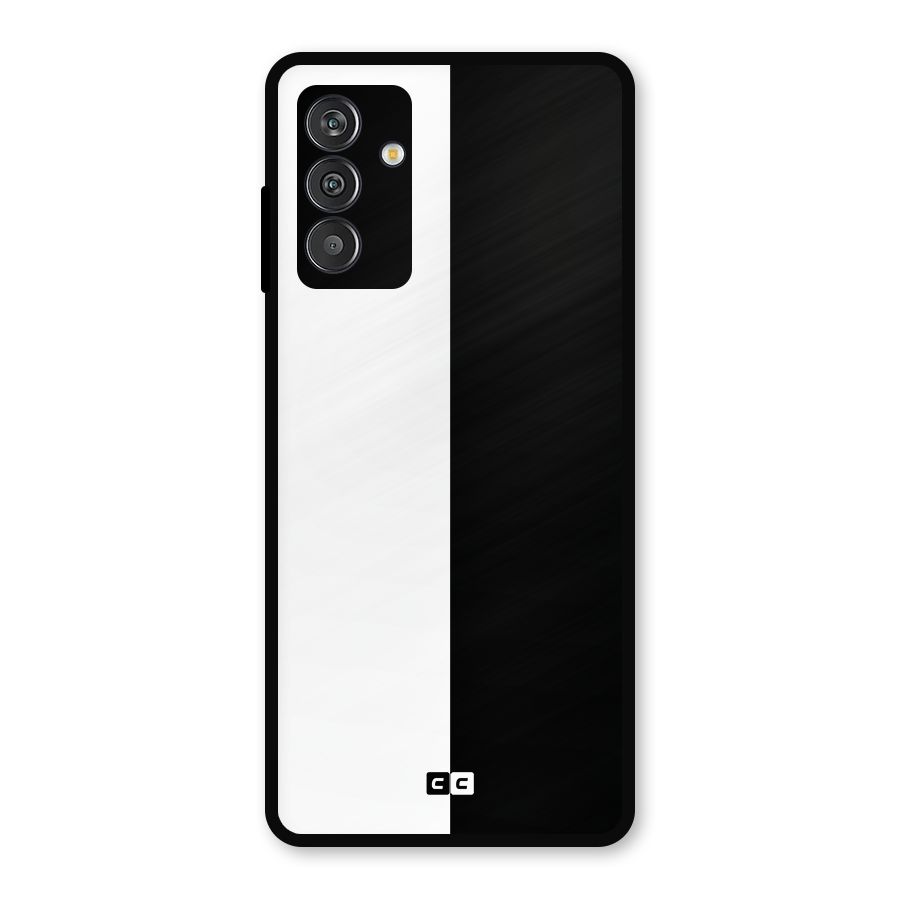 Simple Black White Metal Back Case for Galaxy M14 5G