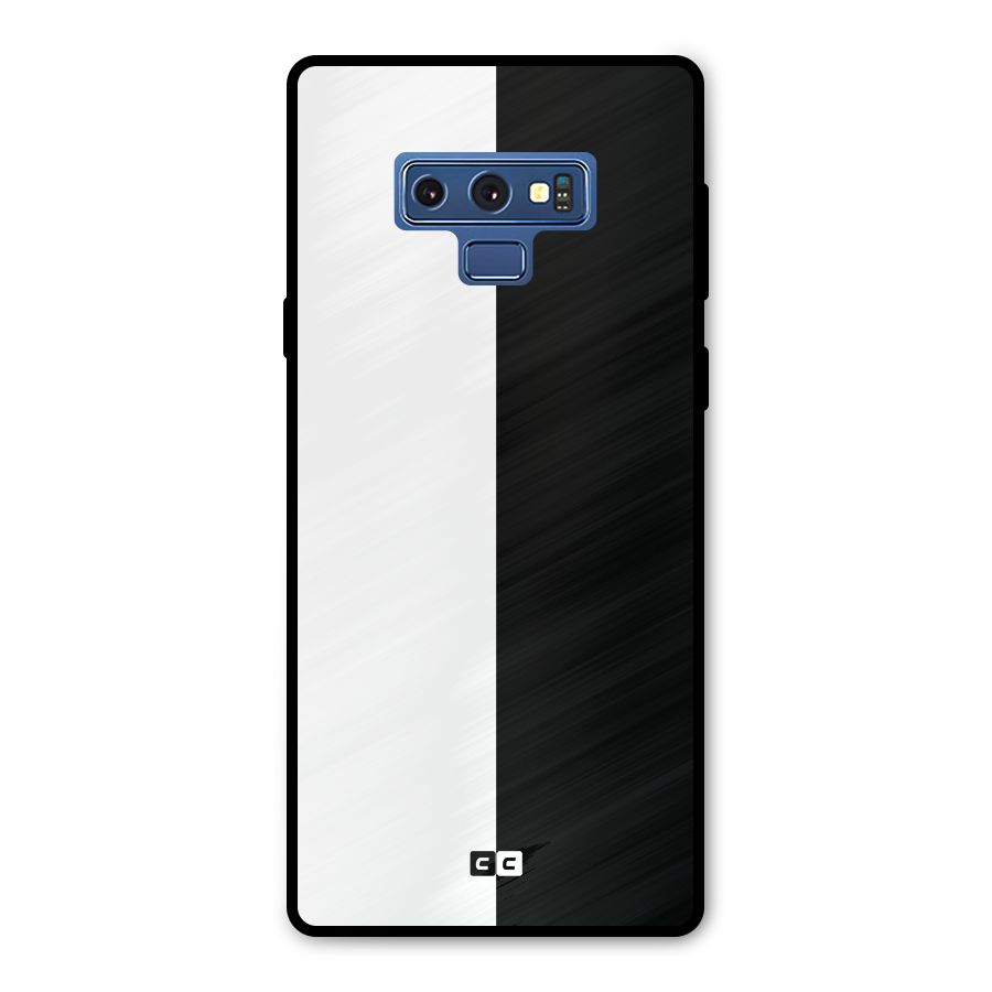 Simple Black White Metal Back Case for Galaxy Note 9