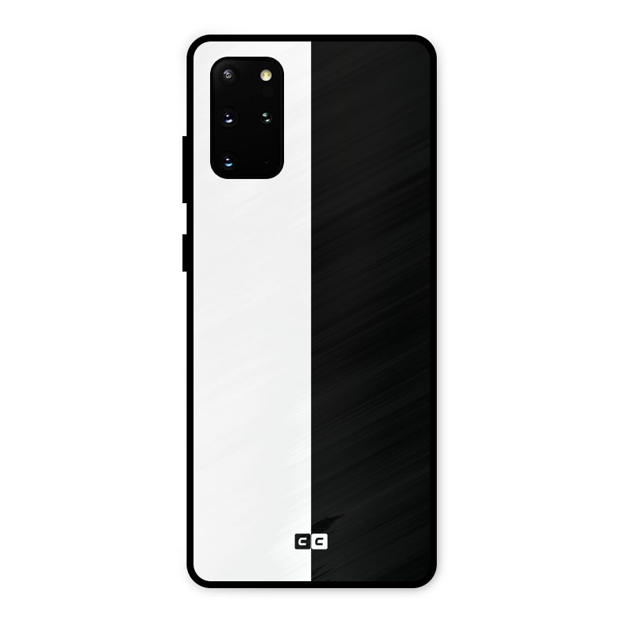 Simple Black White Metal Back Case for Galaxy S20 Plus