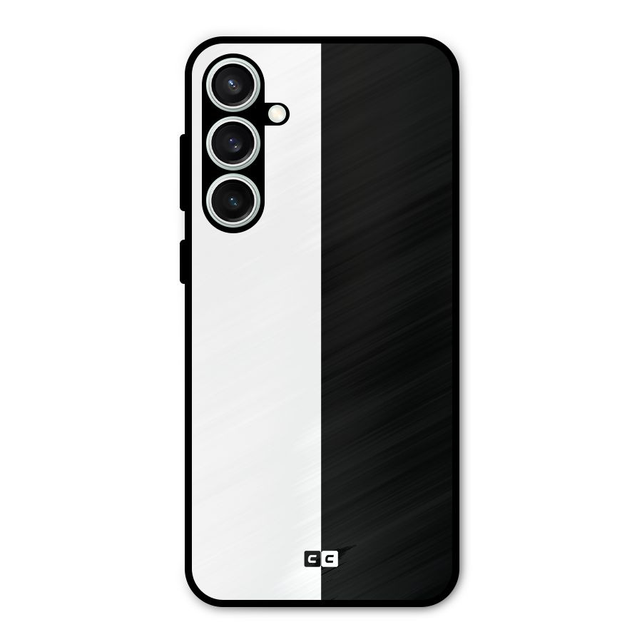 Simple Black White Metal Back Case for Galaxy S23 FE