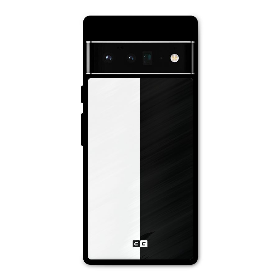 Simple Black White Metal Back Case for Google Pixel 6 Pro