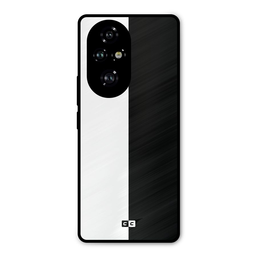 Simple Black White Metal Back Case for Honor 200 Pro