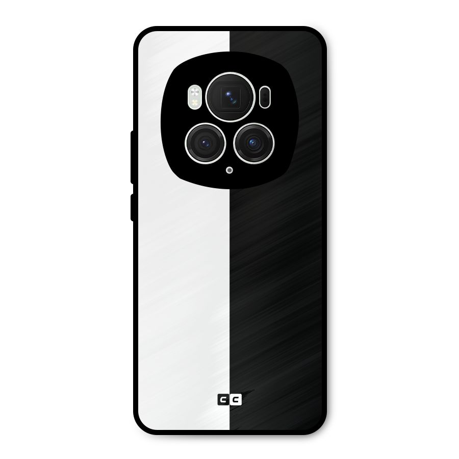 Simple Black White Metal Back Case for Honor Magic6 Pro