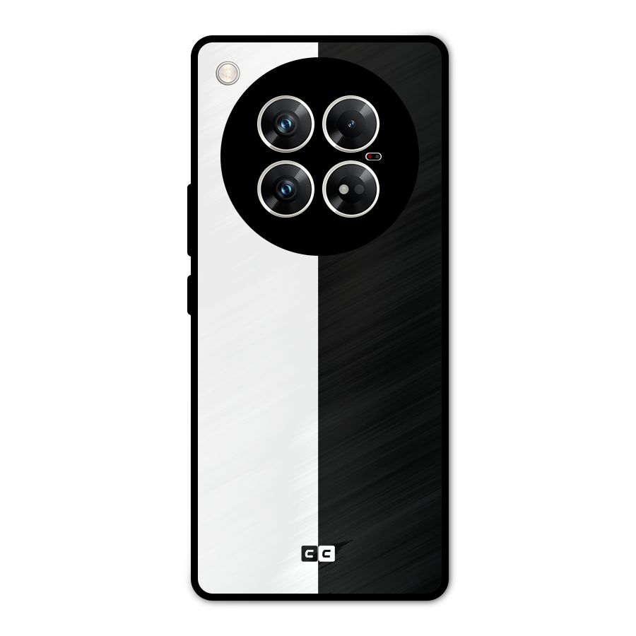 Simple Black White Metal Back Case for Infinix Zero 40 5G