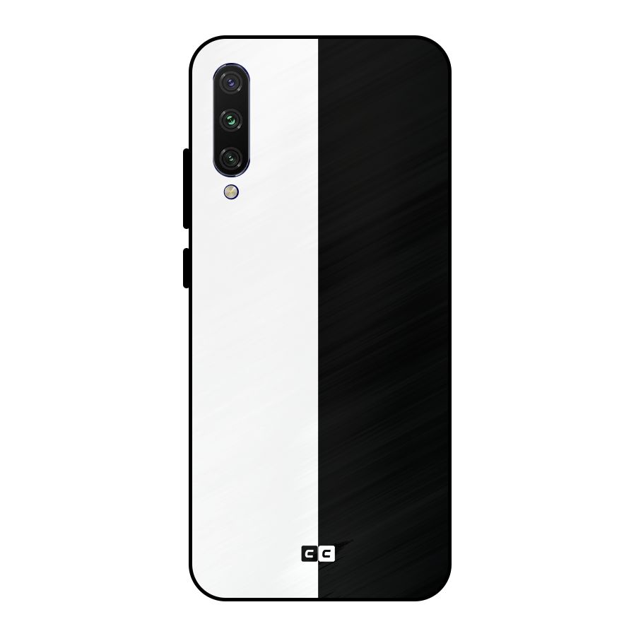Simple Black White Metal Back Case for Mi A3