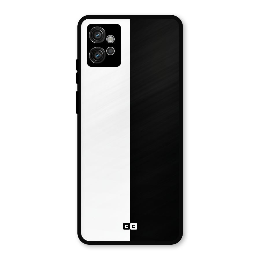 Simple Black White Metal Back Case for Moto G32
