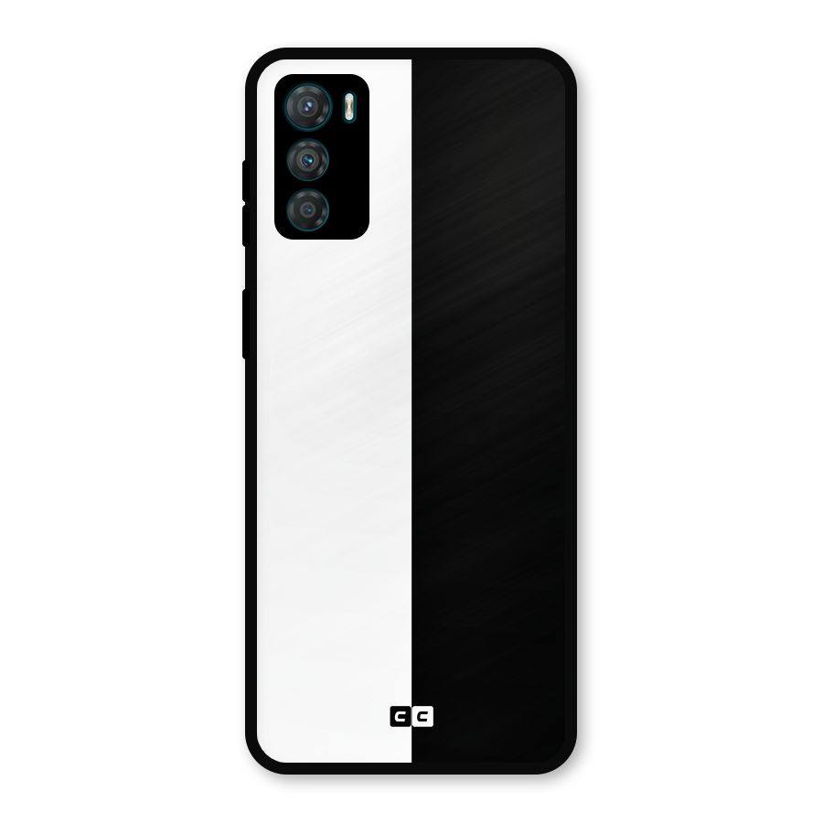 Simple Black White Metal Back Case for Moto G42