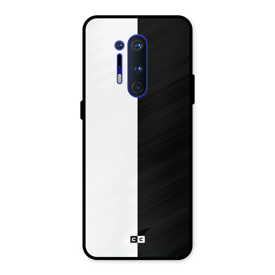 Simple Black White Metal Back Case for OnePlus 8 Pro