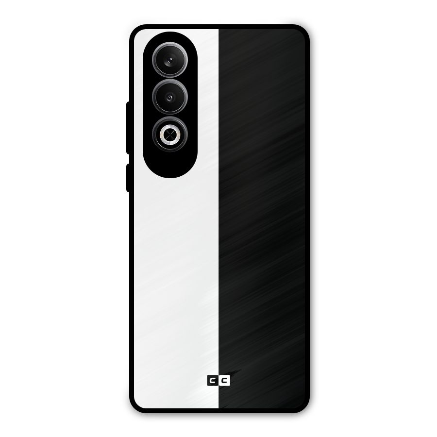 Simple Black White Metal Back Case for OnePlus Nord CE4