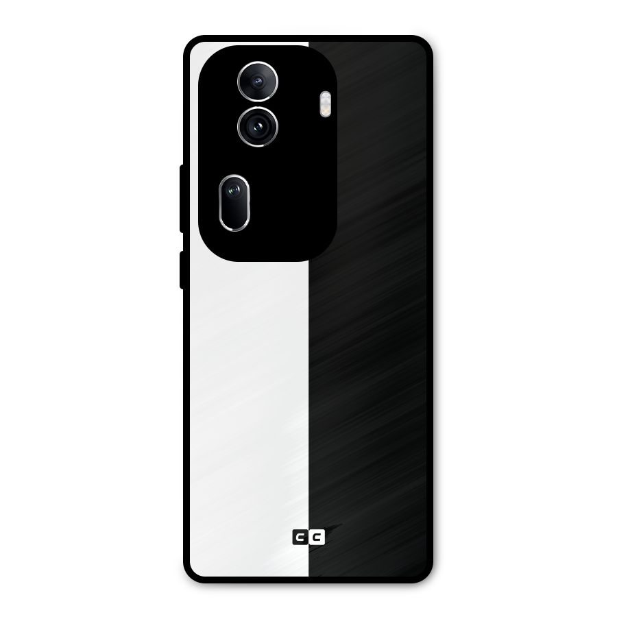 Simple Black White Metal Back Case for Oppo Reno11 Pro 5G