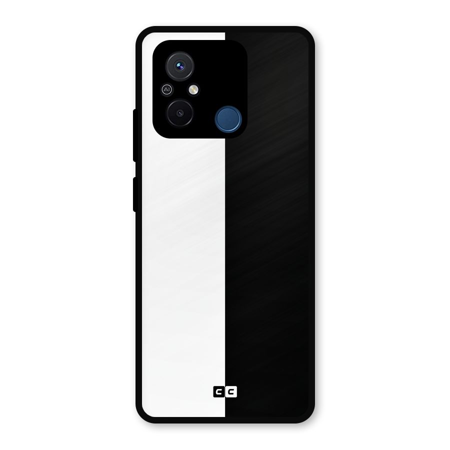 Simple Black White Metal Back Case for Poco C55