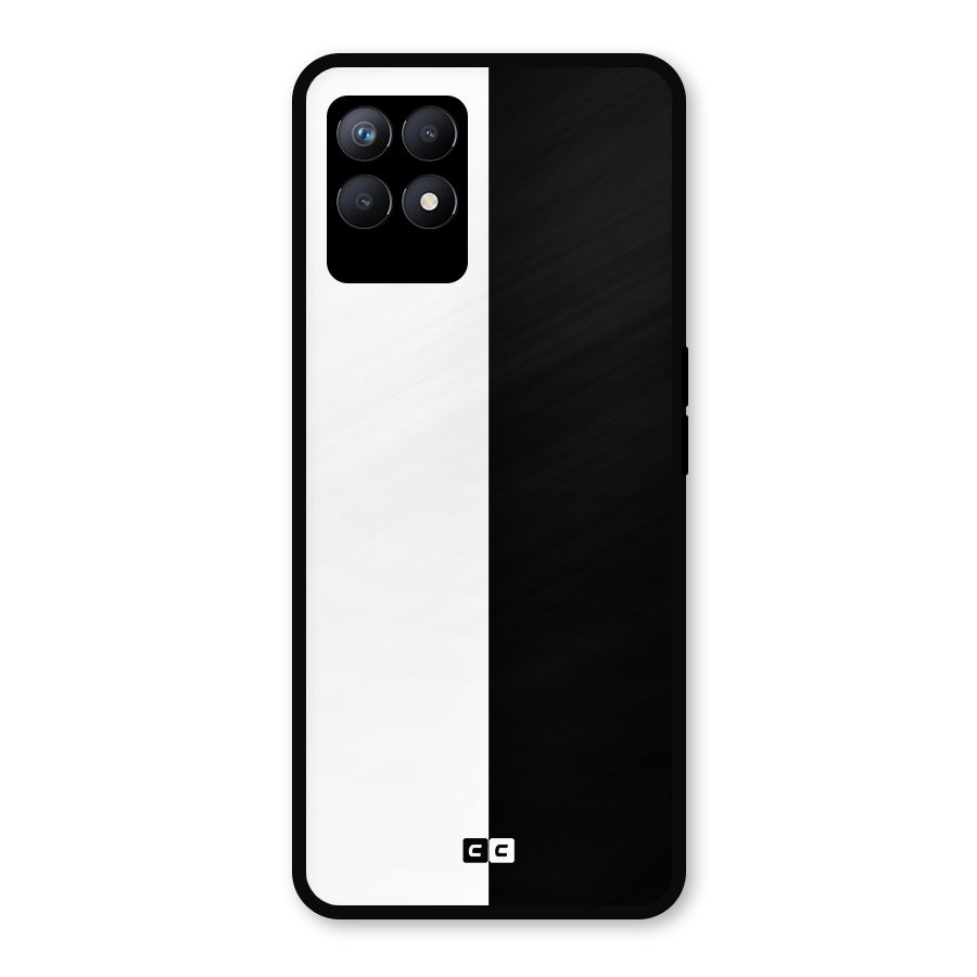 Simple Black White Metal Back Case for Realme 8i