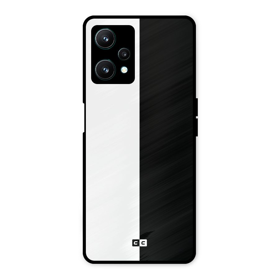 Simple Black White Metal Back Case for Realme 9 Pro 5G