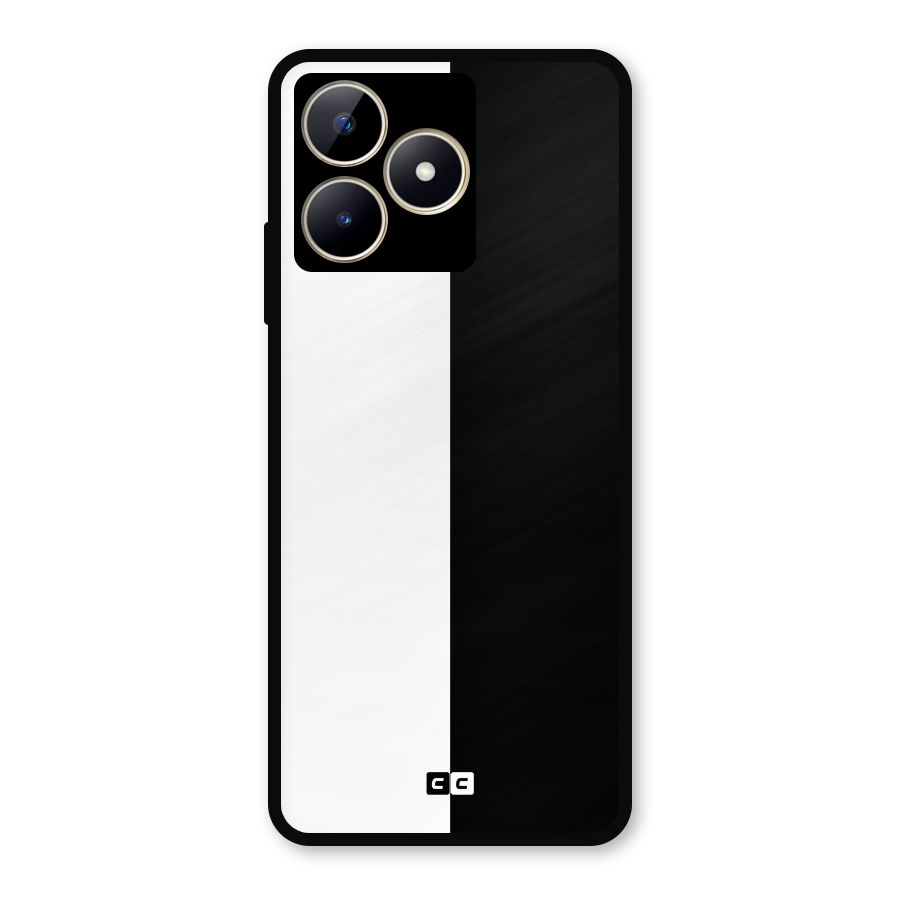 Simple Black White Metal Back Case for Realme C53