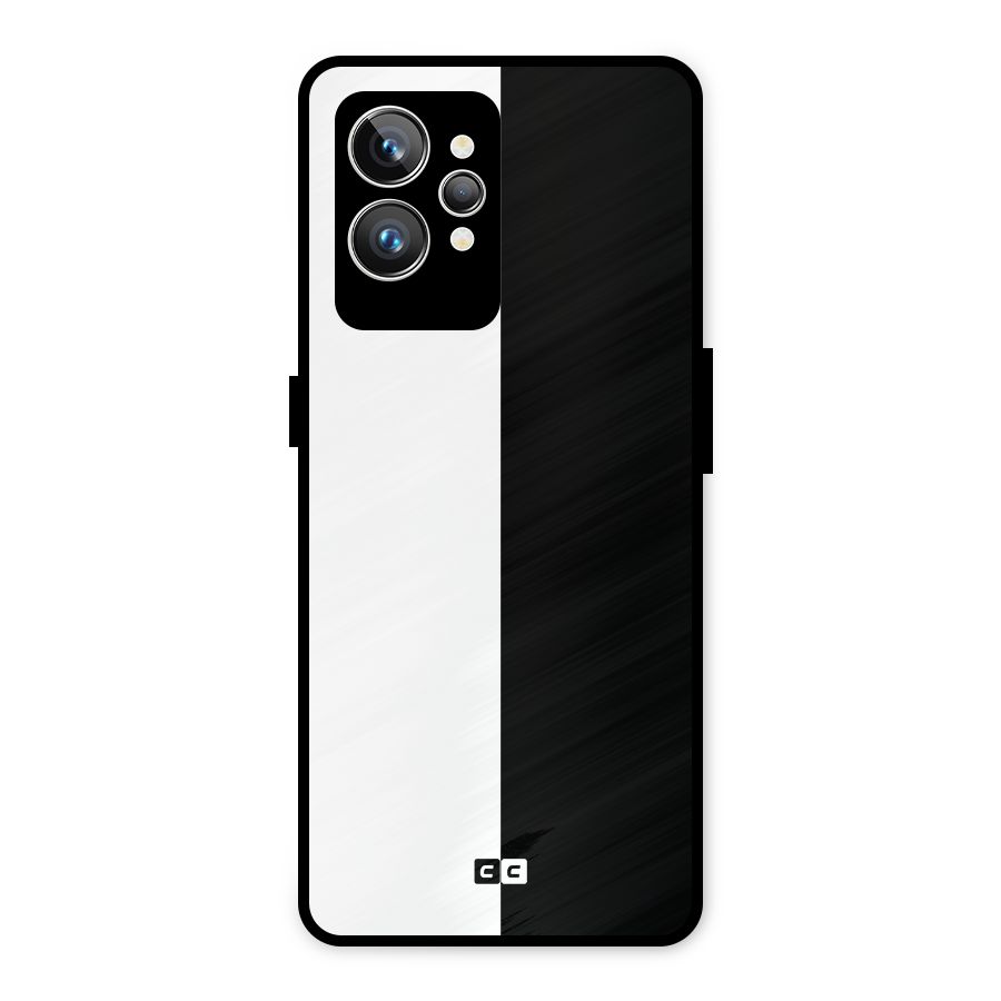 Simple Black White Metal Back Case for Realme GT2 Pro