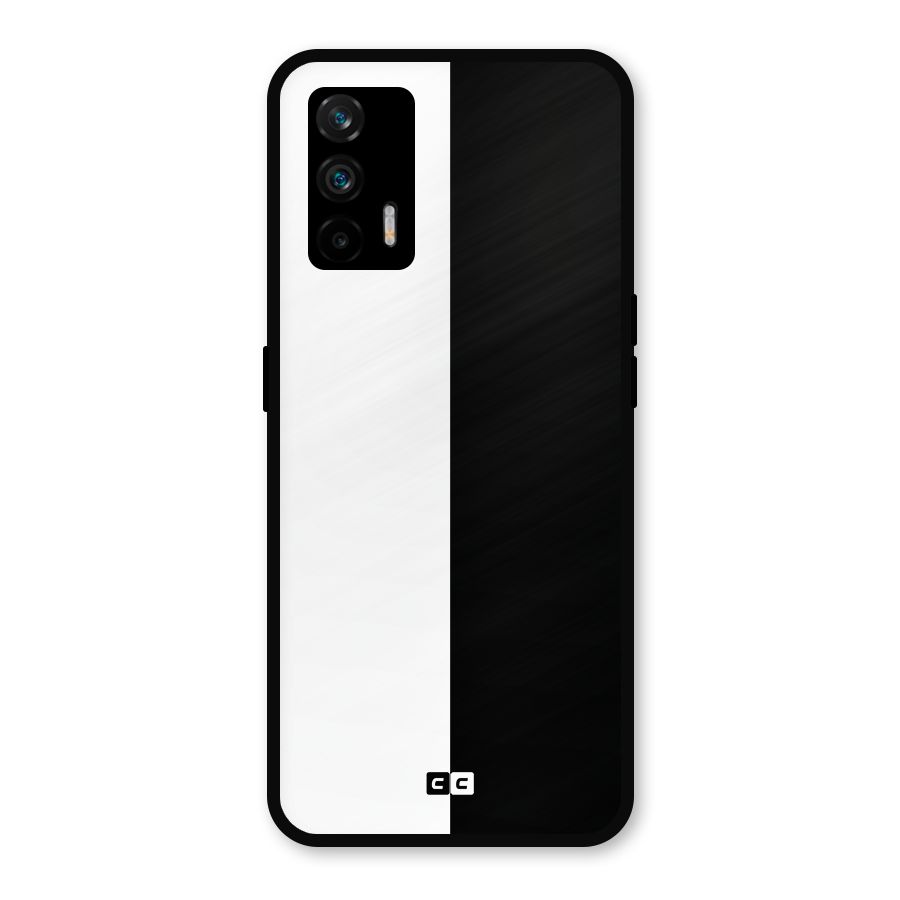 Simple Black White Metal Back Case for Realme GT 5G