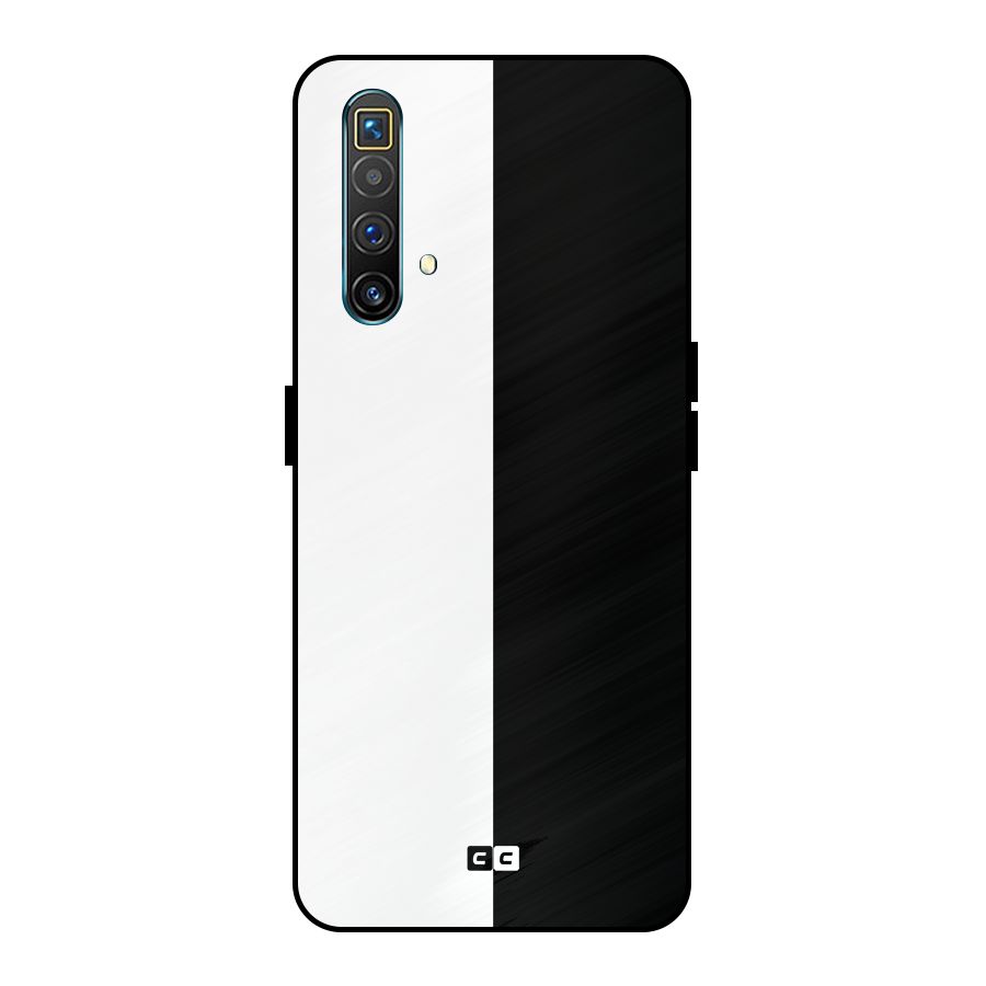 Simple Black White Metal Back Case for Realme X3