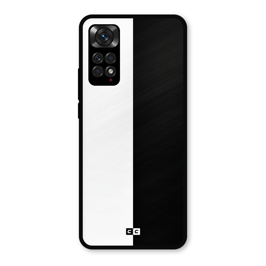 Simple Black White Metal Back Case for Redmi Note 11s
