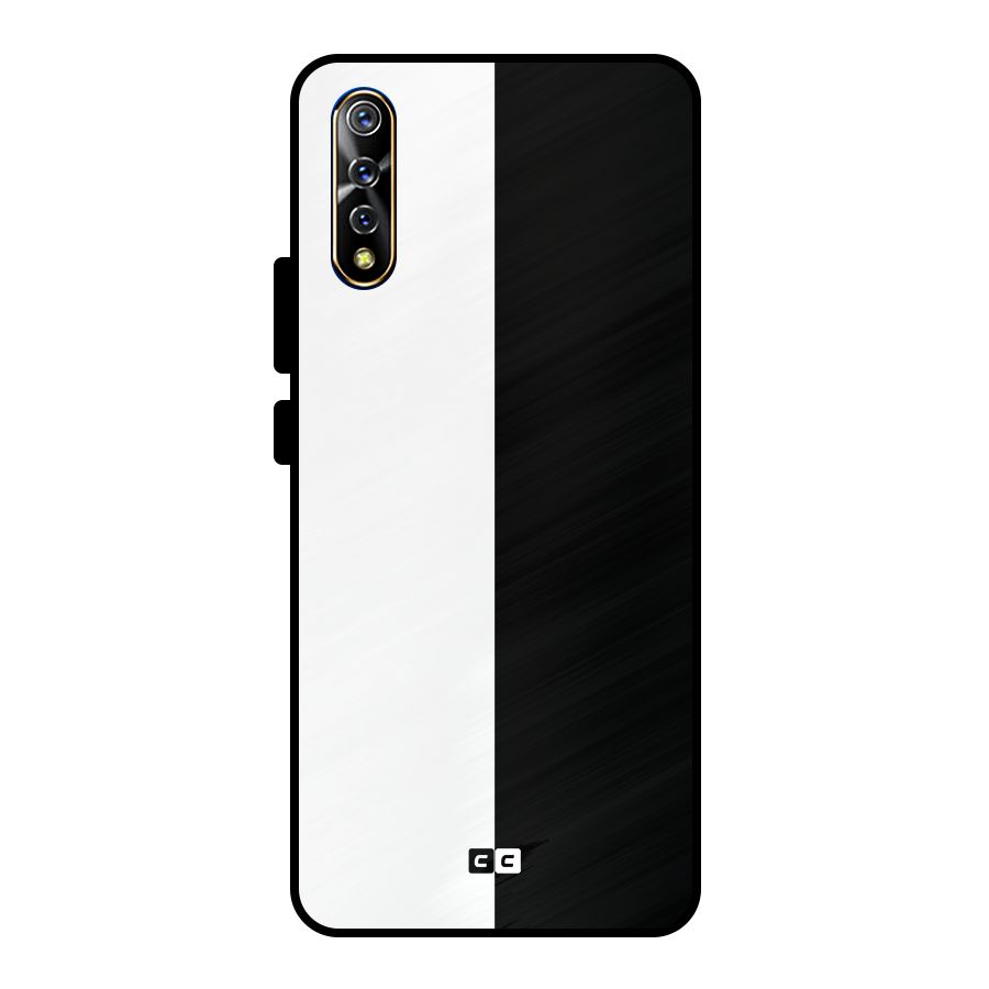 Simple Black White Metal Back Case for Vivo S1