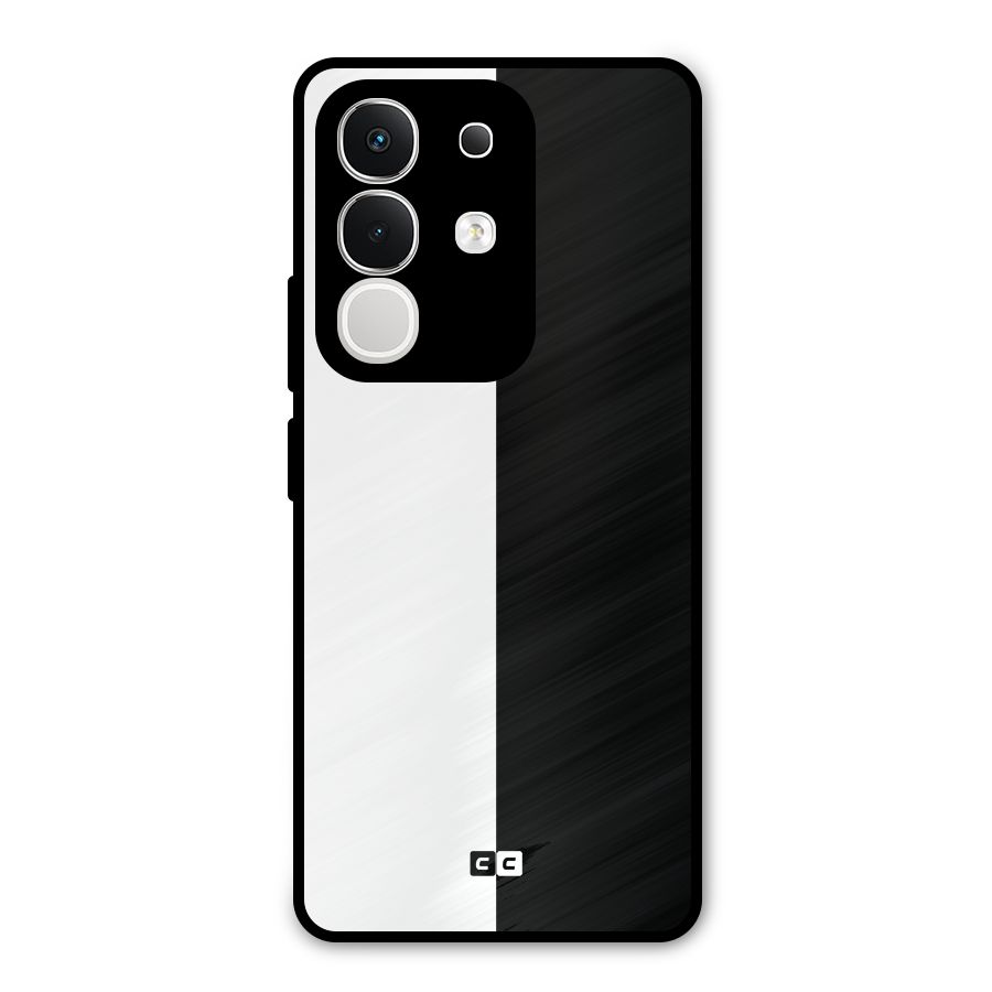 Simple Black White Metal Back Case for Vivo T4x