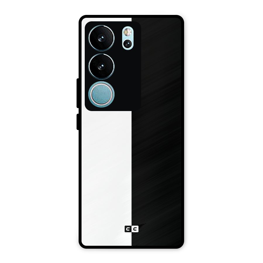 Simple Black White Metal Back Case for Vivo V29