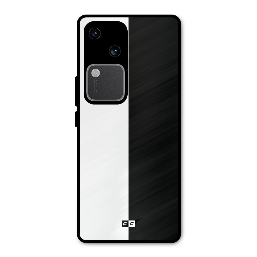 Simple Black White Metal Back Case for Vivo V30