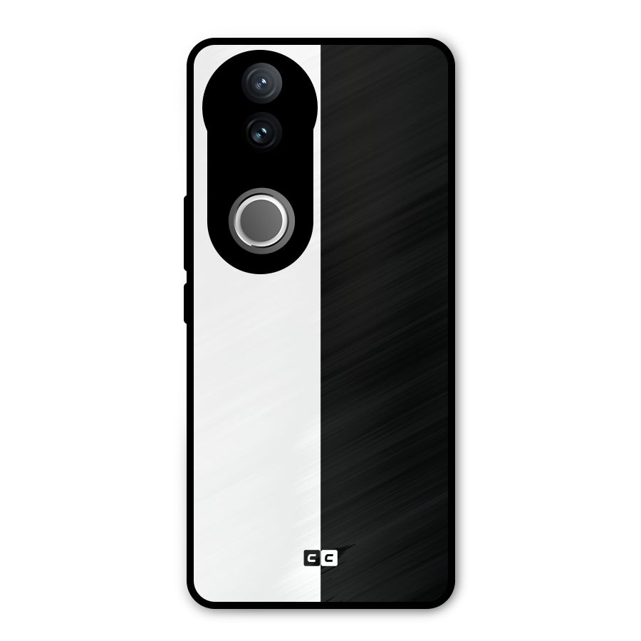 Simple Black White Metal Back Case for Vivo V50e