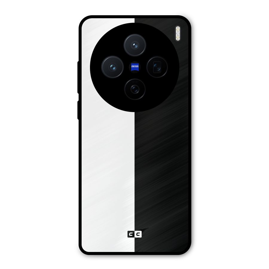 Simple Black White Metal Back Case for Vivo X200