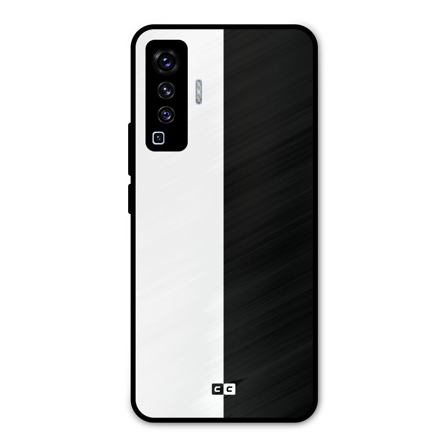 Simple Black White Metal Back Case for Vivo X50