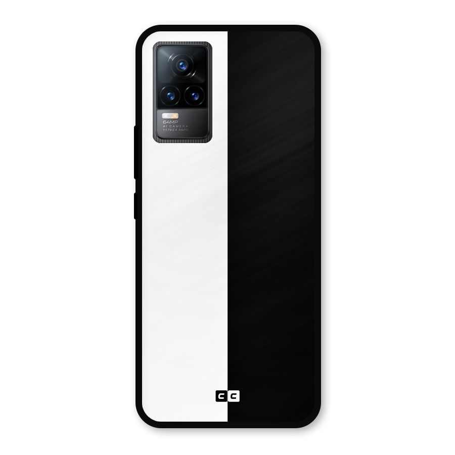 Simple Black White Metal Back Case for Vivo Y73