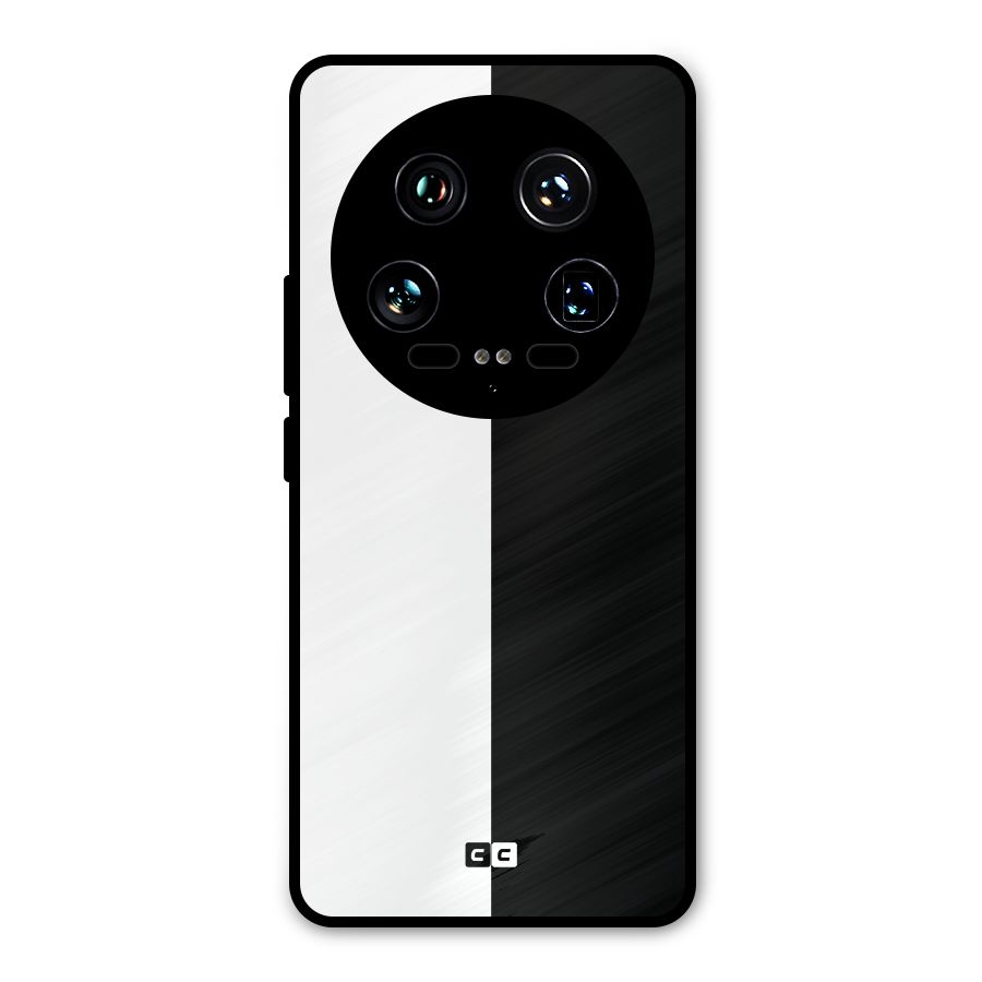 Simple Black White Metal Back Case for Xiaomi 14 Ultra