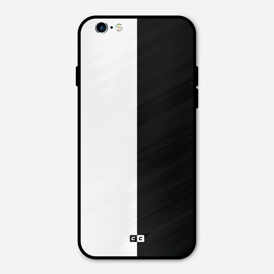 Simple Black White Metal Back Case for iPhone 6 6s