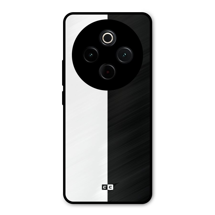Simple Black White Metal Back Case for iQOO Z10