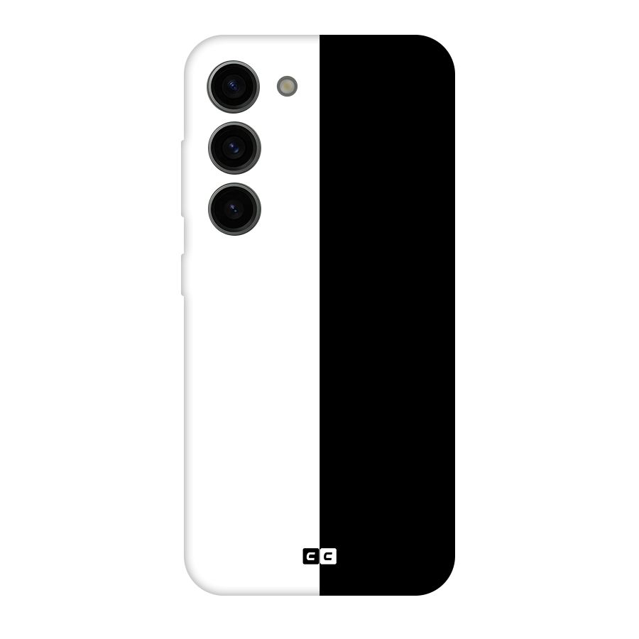 Simple Black White Original Polycarbonate Back Case for Galaxy S23