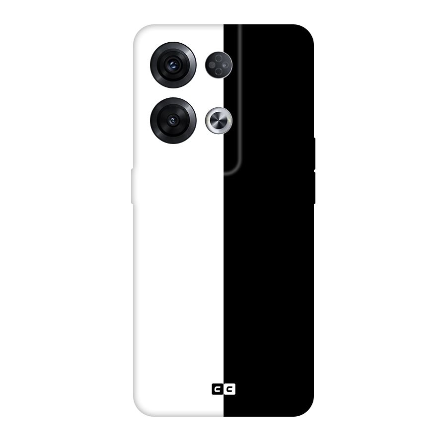 Simple Black White Original Polycarbonate Back Case for Oppo Reno8 Pro 5G