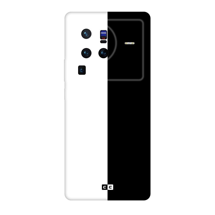 Simple Black White Original Polycarbonate Back Case for Vivo X80