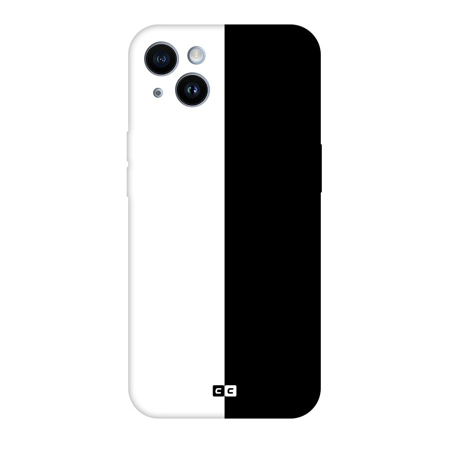 Simple Black White Original Polycarbonate Back Case for iPhone 14