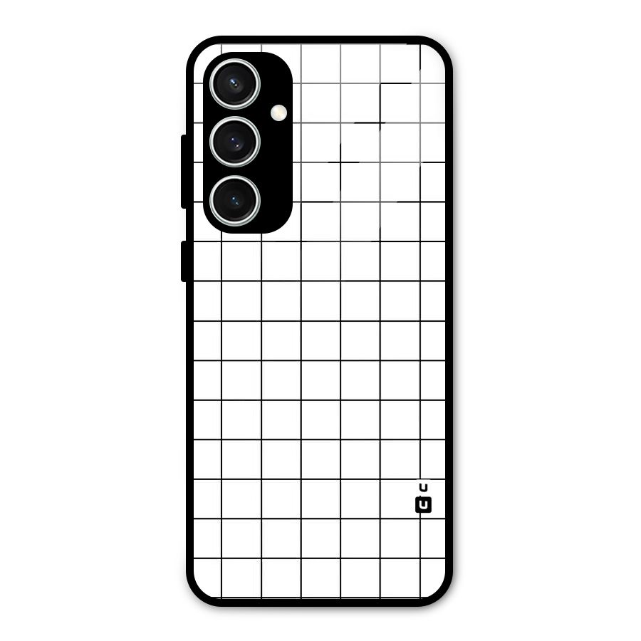 Simple Checks Glass Back Case for Galaxy S23 FE