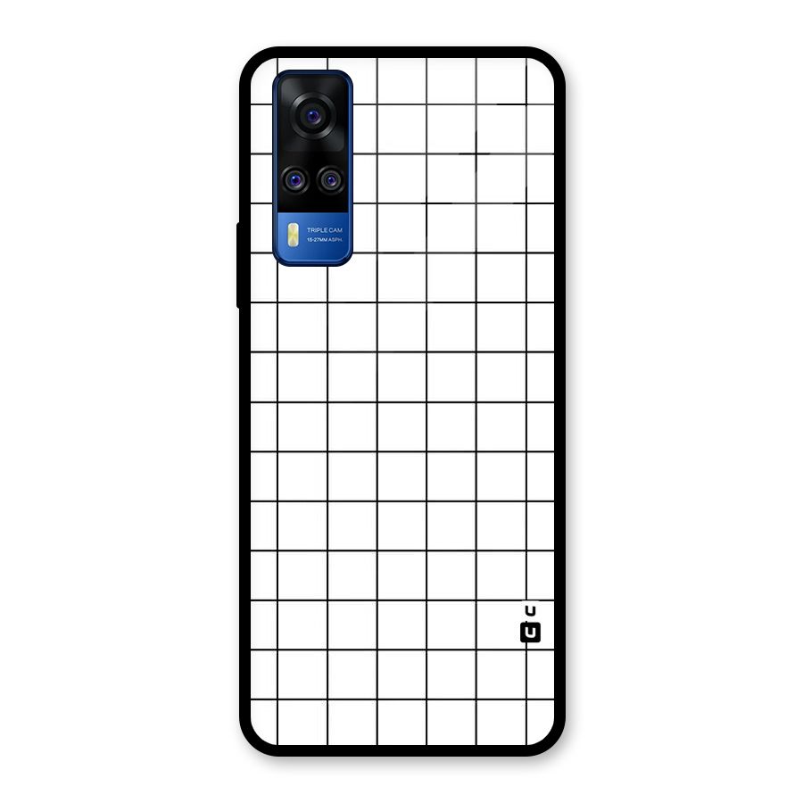 Simple Checks Glass Back Case for Vivo Y31