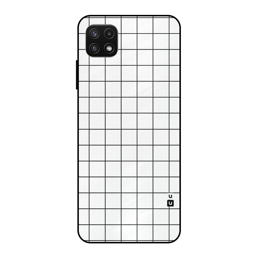 Simple Checks Metal Back Case for Galaxy A22 5G