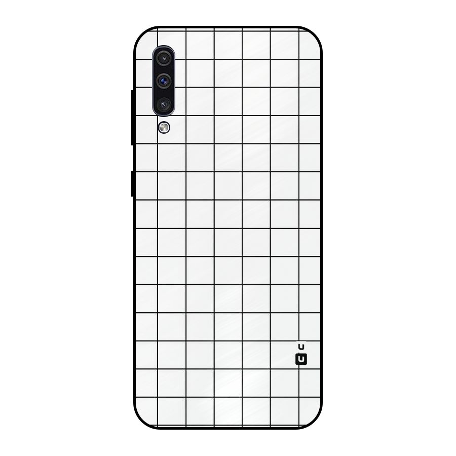 Simple Checks Metal Back Case for Galaxy A50