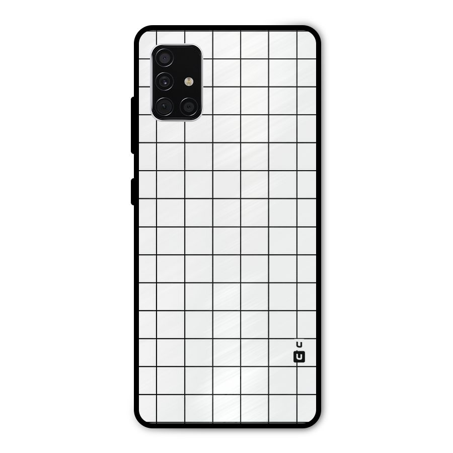 Simple Checks Metal Back Case for Galaxy A51