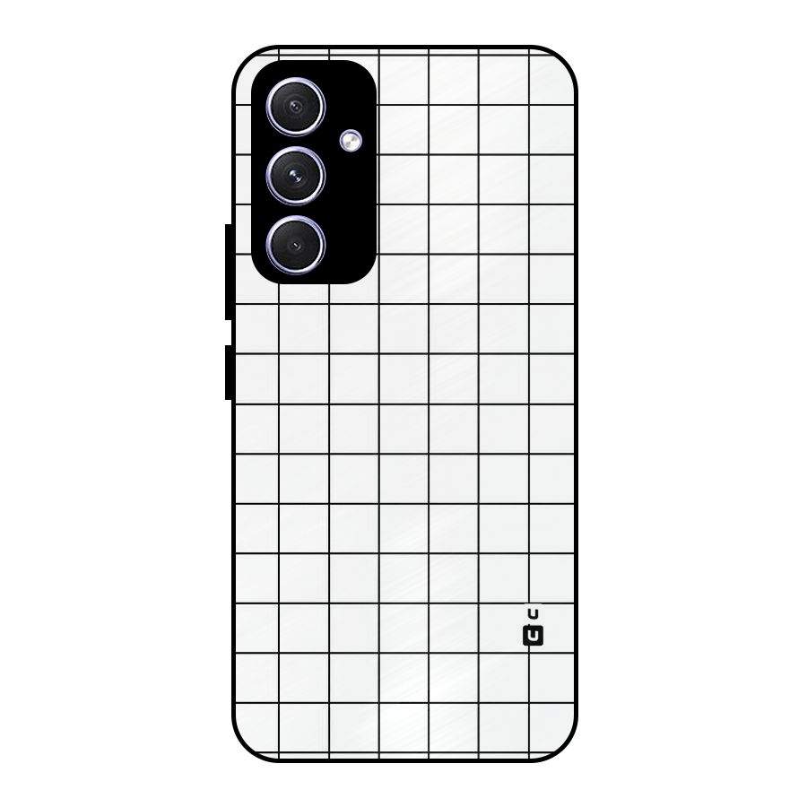 Simple Checks Metal Back Case for Galaxy A54