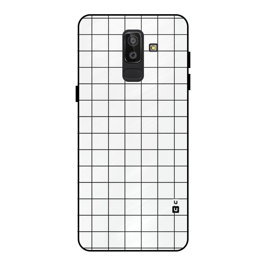 Simple Checks Metal Back Case for Galaxy J8