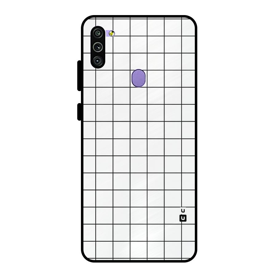 Simple Checks Metal Back Case for Galaxy M11