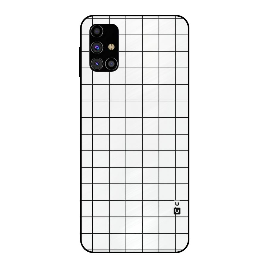 Simple Checks Metal Back Case for Galaxy M31s
